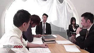 Rina Mayuzumi Office Gangbang