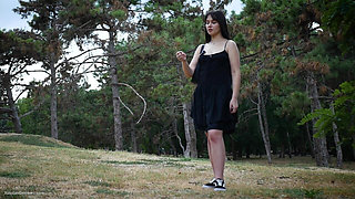 Smoking 120mm Cigarette Outdoors