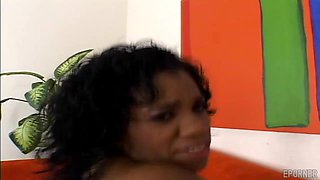 Gorgeous Ebony Gets Nailed Until She Shakes