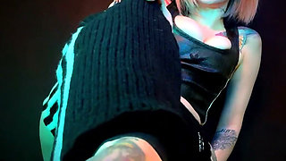 Halloween Foot Gag Challenge, Happy End Version - POV, Foot Fetish, Goth, Adidas
