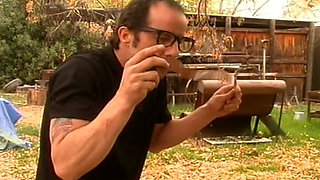 Horny Blonde Fingers Gaping Hairy Pussy to Pulsing Orgasm