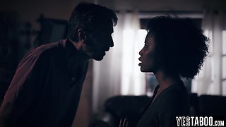 Ebony mature model squirts on wife knob