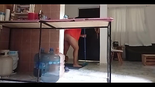 Karmica MILF BBW Chubby Mexican in the Kitchen