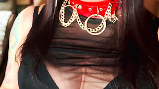 Latex Gloves, Jewellery & A Smoking Queen! Tina Snua Soking A Cigarette & Showing Off Her Gloved Hands - Drifting Dangles Rings