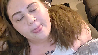 Phat Booty White Girl Gets Plowed and Swallows Her Step Brothers Cum