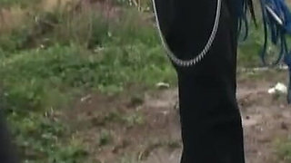 Stripped humiliated and spanked in the forest