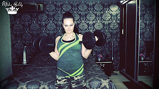 50 weight liftings repeats for biceps and shoulders challenge!
