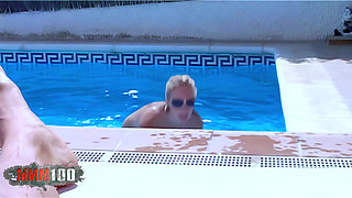Starla-candy Beautiful French Blonde Starla Candy Sucks Mike Angelo's Cock