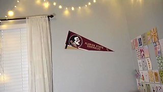 Blonde hottie cheats on her long distance bf at the college dorm