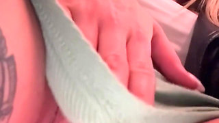 C Airplane Masturbation - Playing with My Tits & Cumming Hard