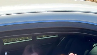 Spanking in the Car on the Heels and Butt