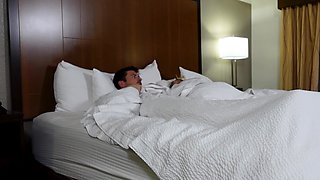 Blonde Stepmom and Stepson Share Hotel Bed
