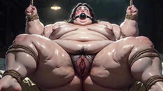 Virgin SSBBW with Hairy Pussy in Bondage - Scared but Desperate for First Cock