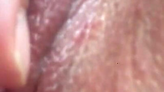 Close up Pussy Wank Big Clit Rubbing Little Dildo Fucking Oiled up Creamy Hole Real Orgasm