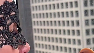 Masked Fiona Shows Gives JOI with a Bwc Dildo