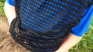 Big Tits Slapped Hard in Public Outdoor BDSM Action