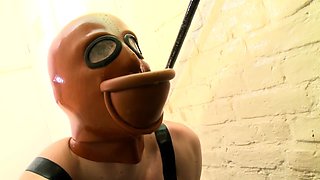 two women fetish latex asslicking and anal mff