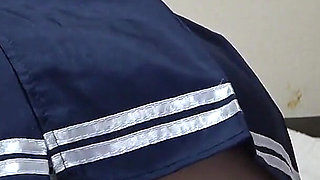 No Bra Apron Type Student Uniform, Mini Skirt, Thong Panties, Socks, Beautiful Natural Tits Slender Japanese Girl Room Cleaning