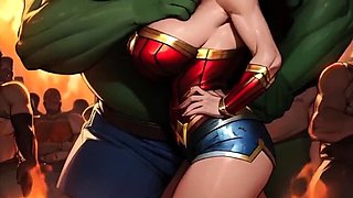 Wonder Woman Hentai Full Movie - Japanese Cosplay BDSM with Natural Tits & Monster Fuck