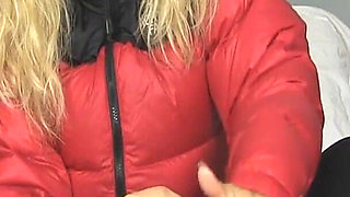 Charlee Chase Red Puffy Jacket Handjob