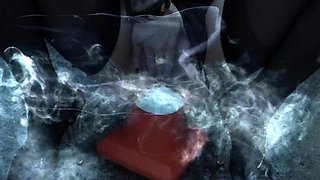 Beautiful blonde teasing anal with finger toys on webcam