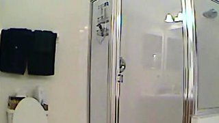 MILF stepmother spied in the shower