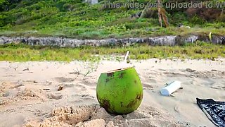 I ask a duo in the Caribbean for a coconut and boink the damsel while the hubby heads to get it.