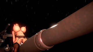 Hot MILF Tank Girl Ridings a Cannon