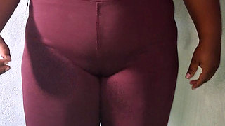 Hot mom of my friend wearing leggings to go to the gym