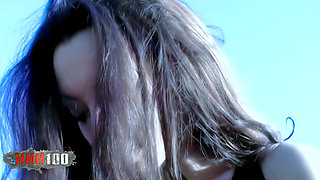 Angelina Stunning French Model Angelina Shows off Naked in the Rocks