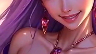 2. Movie, the Queen Ask 2 Girls for Kiss and Bouncing Breast, Ai Animation