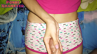 Milasha Ponri and Her Flawless Hand Job with a Large Portion of Cum on Her Tummy and Shorts