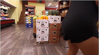Mini Dress In Wife In Mini Skirt With No Panties Flashing In Public At Supermarket
