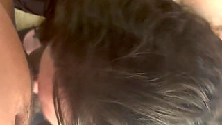 She Loves Sucking on Her Knees Dick Down Her Throat