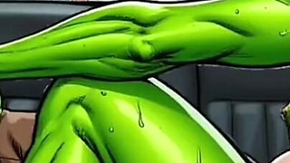 Horny Muscular MILF Dominatrix Fucks in the Car