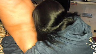 My mother-in-law loves to suck my cock all day, she comes to visit me secretly from her husband