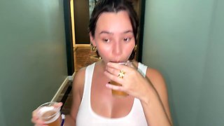 !! Risky Proposition!! Innocent Hooters Waitress Reveals Her Dirtiest Secrets - Andrea Latina