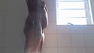 Recording my sexy Indian wife in the shower