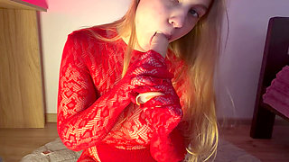 Blowjob in Full Fishnet Bodysuit