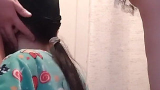 While My Housekeeper Girlfriend Is Washing Dishes, I Fuck Her Mistress in the Mouth