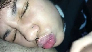 Deusa De Ebano Hot Creampie Facial - Cum Running Down Her Face & Mouth