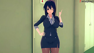 Rossweisse almost catch me fucking Akeno - DXD NTR Madness Series