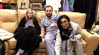Leg restraints, male doctor, research