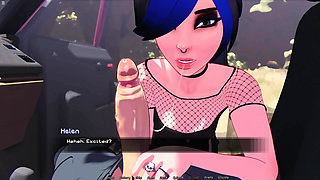 Hooked - Helen's Route: Deepthroat in the Car