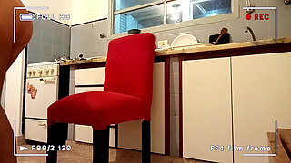 Sex Scene in the Kitchen, with a Very Curvy Young Woman