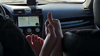 While My Husband Fell Sl Eep on a Long Journey, I Sucked the Driver