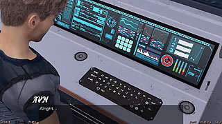 Stranded in Space - Holding Hands with Asian Scientist MILF