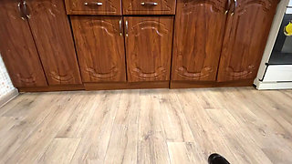 My Hot Stepmom Cooks Naked in the Kitchen and Caresses Her Pussy. Enjoy