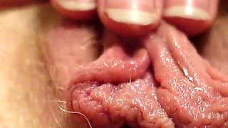 Playing with My Big Labia Closeup
