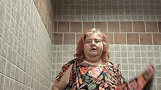 Big Beauty Nurse Vicki Dances and Strips in the Bathroom!